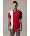 Proline Model Polo Yaka Tişört Kırmızı Beyaz Siyah