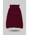 Bordo Oversize Unisex Kapüşonlu Sweatshirt