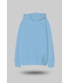 Buz Mavisi Oversize Unisex Kapüşonlu Sweatshirt