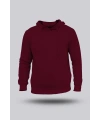 ERKEK BORDO KAPÜŞONLU HOODİE