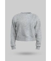 Gri Kadın Crop Sweatshirt