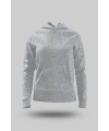 Gri Kadın Kapüşonlu Hoodie Sweatshirt