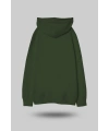 Haki Yeşili Oversize Unisex Kapüşonlu Sweatshirt