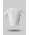 Beyaz Kadın Crop Basic Tişört
