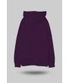 Koyu Mor Oversize Unisex Kapüşonlu Sweatshirt