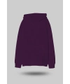 Koyu Mor Oversize Unisex Kapüşonlu Sweatshirt