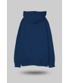 Lacivert Oversize Unisex Kapüşonlu Sweatshirt