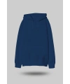 Lacivert Oversize Unisex Kapüşonlu Sweatshirt