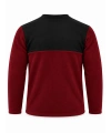 Micro Thermal 220 gr Bordo Siyah Bisiklet Yaka Sweatshirt