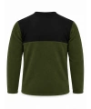 Micro Thermal 220 gr Haki Siyah Bisiklet Yaka Sweatshirt