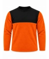 Micro Thermal 220 gr Turuncu Siyah Bisiklet Yaka Sweatshirt