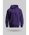 Mor 2 İplik İnce Kumaş Unisex Kapşonlu Sweatshirt