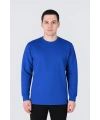 Openend 2 iplik Kapşonsuz Sweatshirt SAX MAVİ
