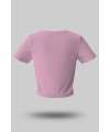 Pembe Kadın Crop Basic Tişört