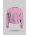 Pembe Kadın Crop Sweatshirt
