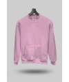 Pembe Unisex Mevsimlik Kapşonsuz Mont