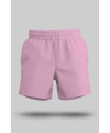 Pembe Unisex Sweatshirt Şort Regular Fit