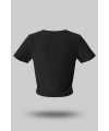 Siyah Kadın Crop Basic Tişört