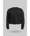 Siyah Kadın Crop Sweatshirt