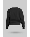 Siyah Kadın Crop Sweatshirt