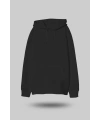 Siyah Oversize Unisex Kapüşonlu Sweatshirt