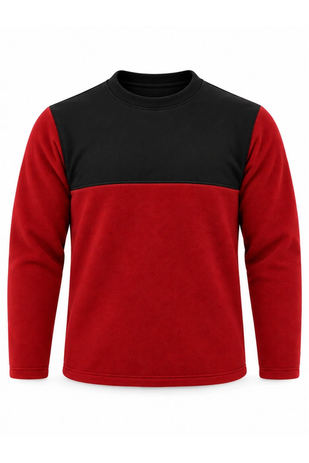Micro Thermal 220 gr Siyah Bisiklet Yaka Sweatshirt
