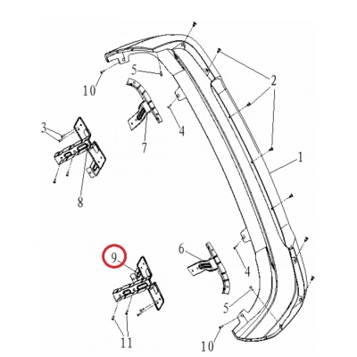 GEELY CK Echo Arka Tampon Braketi Sağ