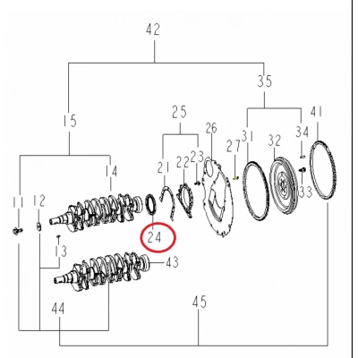 Geely Echo Ck Mk Familia Arka Krank Keçesi