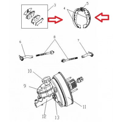 Geely Echo Ck Arka Fren Balatası