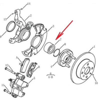 GEELY CK ÖN TEKER RULMAN