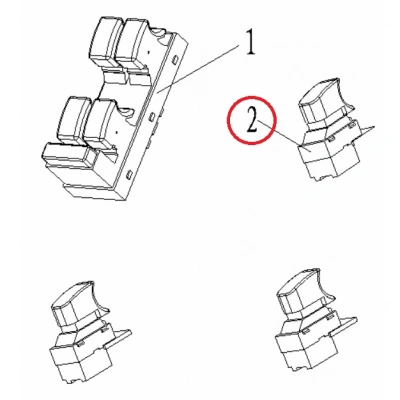 GEELY CK TEKLİ CAM DÜĞMESİ