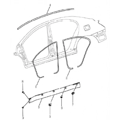 EMGRAND KAPI KASA FİTİLİ ÖN SAĞ