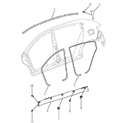 GEELY EMGRAND ÖN KAPI KASA FİTİLİ ÖN SOL