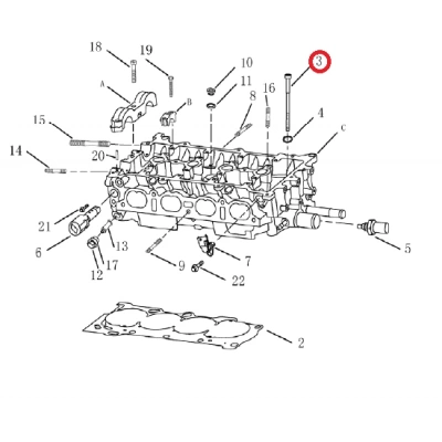 Geely FC Emgrand Motor Silindir Kapak Saplaması