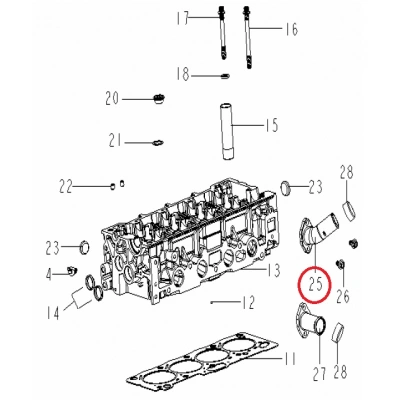 GEELY CK Echo MK Familia Motor Silindir Kapak Su Çıkış Borusu