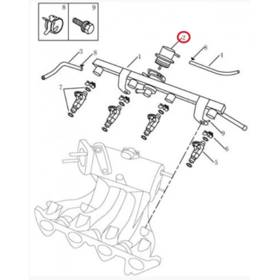 GEELY CK Echo MK FAMİLİA Motor Yakıt Basınç regülatörü