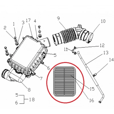GEELY CK Echo Hava Filtresi Yerli