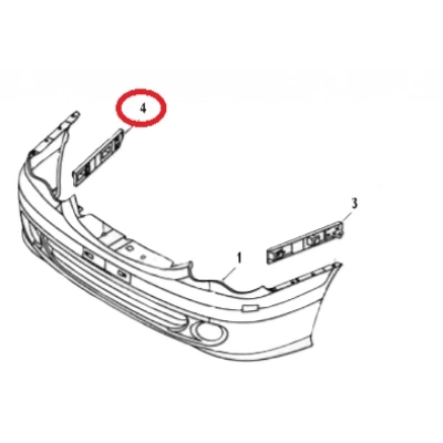 GEELY CK ÖN TAMPON BRAKET SAĞ