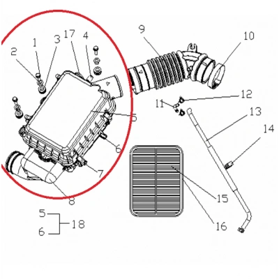 Geely Echo Ck Hava Filtre Kutusu