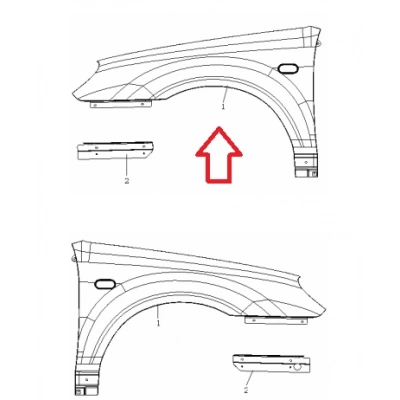 Geely Echo Ck Sağ Ön Çamurluk
