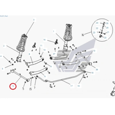 Geely Echo Ck Sol Arka Denge Kolu