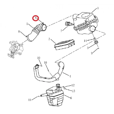 GEELY EMGRAND HAVA GİRİŞ HORTUM EURO5