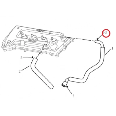 Geely Emgrand Hortum Motor Supap Kapak Pvc
