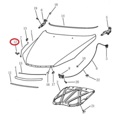 GEELY EMGRAND KAPUT KLİPS