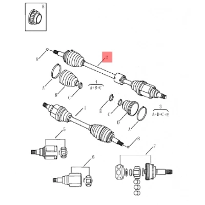 GEELY EMGRAND SAĞ AKS KOMPLE