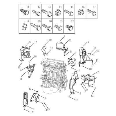 Geely Emgrand Sol Motor Takozu