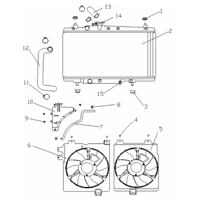 GEELY CK ECHO MK FAMİLİA KLİMA FANI SOL