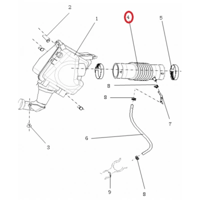 GEELY MK FAMİLİA HAVA FİLİTRE GİRİŞ HORTUM