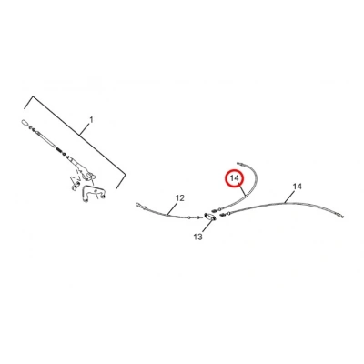 TELCOLINE EL FREN TELİ ARKA TEK KABİN (150cm)