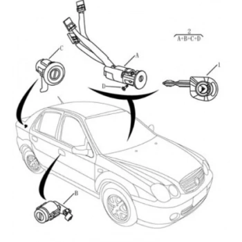 Geely CK Echo Elek Kontak Anahtar Seti